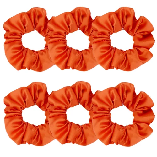 Vista 10 de 6 coleteros de seda, ligas suaves para el cabello, bandas para el cabello de moda, cuerdas de lazo, soportes elásticos para cola de caballo, 4.3