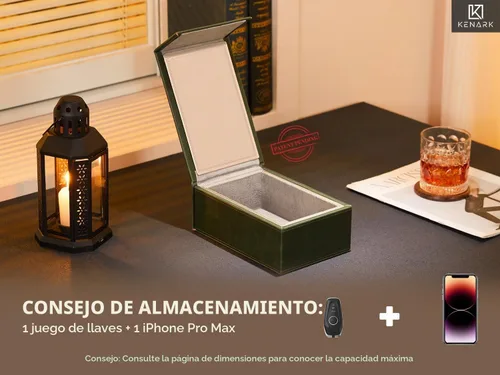 Vista 4 de KK7-DG Faraday - Caja protectora, blindaje de señal, llave antirrobo de coche y bloqueador RFID para vehículos, diseño compacto (verde aguamarina)