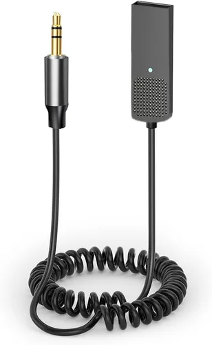 Vista 8 de Adaptador auxiliar Bluetooth Bluetooth 5.3 para automóvil, adaptador auxiliar Bluetooth 5.3 con conector de audio de 0.138 in con entrada