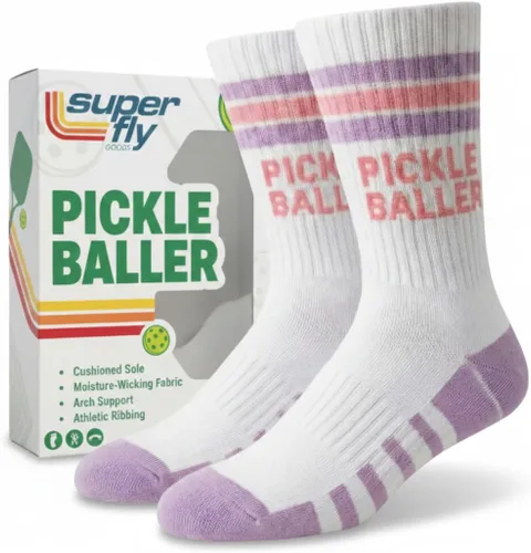 Vista 12 de Calcetines de rendimiento Super Fly Goods para hombres y mujeres, calcetines atléticos novedosos unisex para deportes, golf, tenis, pickleball, yoga