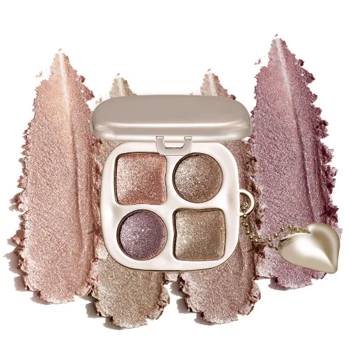 Vista 14 de Paleta de sombras de ojos de acabado múltiple, paleta de brillo metálico mate con polvo sedoso y suave, destello fino y duocromático, sombras 2#