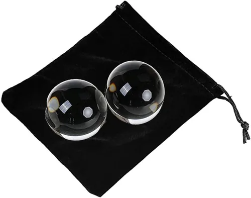 Vista 6 de DSJUGGLING XXXXS - Pelota de malabarismo de contacto de acrílico transparente de 1.772 in para principiantes y pelota de malabarismo transparente