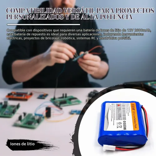 Vista 3 de Paquete de 2 baterías de 11.1V 2600mAh con conector MTA-100 de 2