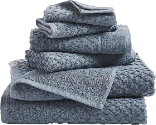 Vista 25 de Great Bay Home - Toallas de mano 100% algodón blanco, 6 toallas de baño suaves para manos, altamente absorbentes y de secado rápido, colección 01