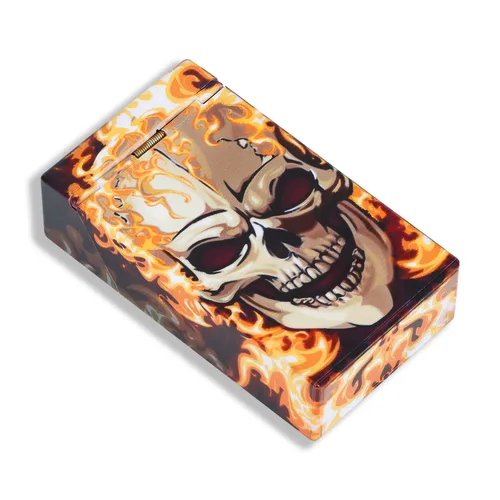 Vista 7 de Caja de cigarrillos-100's King Size Cigarrillo Case Skull Style Box (6 cajas) (100's-6boxes)