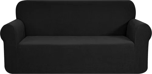 Vista 81 de CHUN YI - Funda elástica de 1 pieza para sillón grande, funda protectora suave de Jacquard con elastano, detalle de cuadros y parte inferior