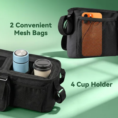 Vista 4 de Organizador de cochecito doble para Bob Duallie/Jeep Side by Side Double