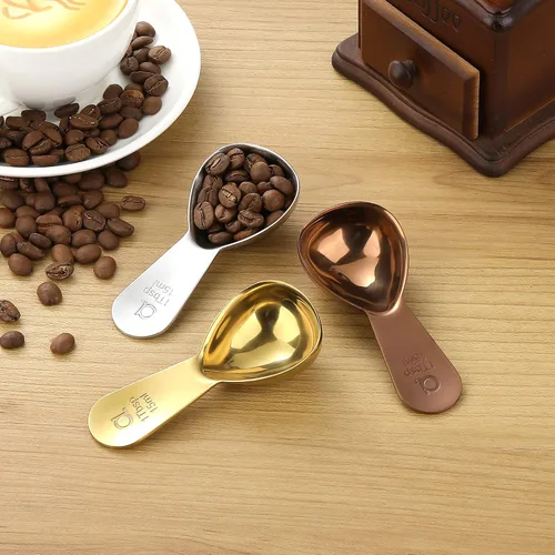 Vista 9 de Oro rosa - Patrón de filtro de café #1 + cuchara de café (1 cucharada)