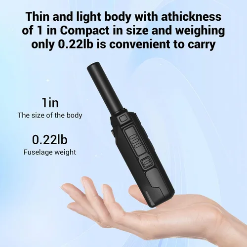 Vista 8 de Walkie Talkies MC-180 - Paquete de 2 unidades para adultos de largo alcance recargable de 2550 mAh, radios portátiles FRS bidireccionales, radios