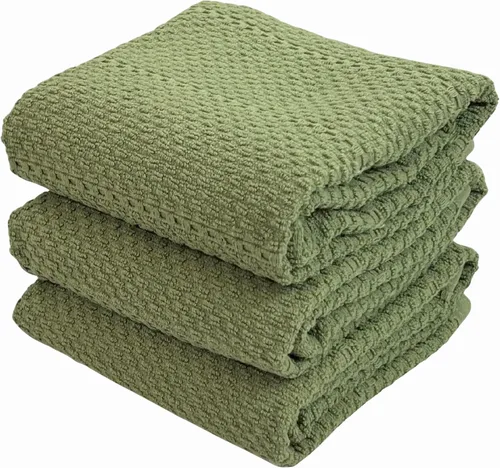 Vista 31 de Serafina Home Toallas de cocina de tamaño grande de color sólido negro: paño de 100 % algodón suave para limpieza y secado absorbente, con ribete