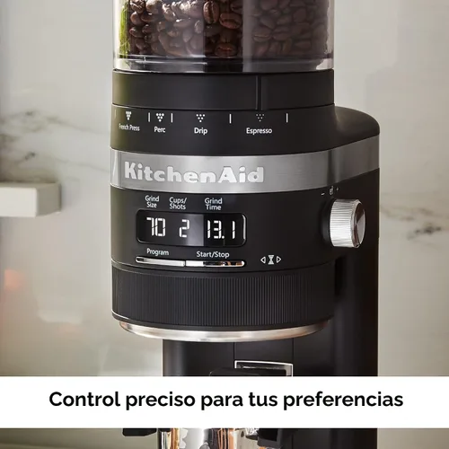 Vista 4 de KitchenAid Molinillo para café, de rebaba - KCG8433 - Negro Mate