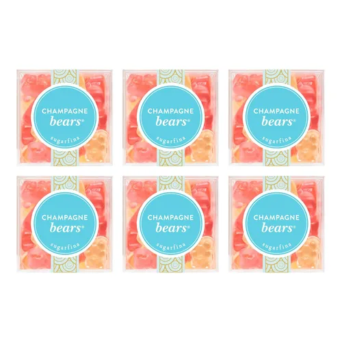 Vista 11 de Sugarfina Champagne Bears - Cubo de caramelo pequeño, ositos de goma, 3.3 onzas, 1 unidad Dulces prémium hechos para adultos