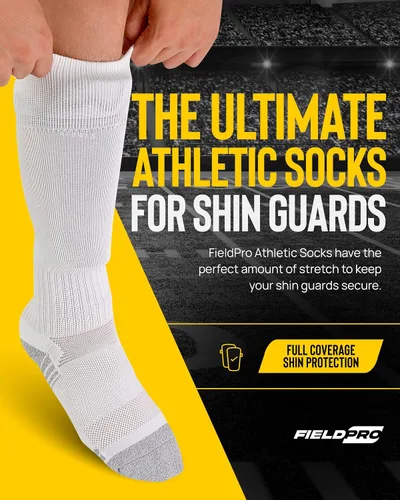 Vista 2 de FieldPro 3 & 4 Pairs Adult & Youth Soccer Socks - 6 Colors Knee High Softball & Baseball Socks Men, Women and Youth