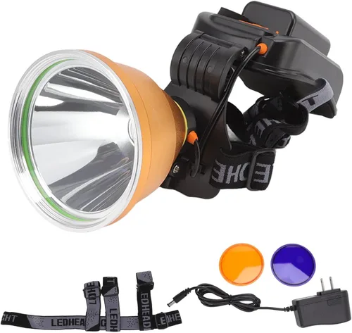 Vista 9 de Topyond Faro LED de alta potencia, linterna recargable USB de alto brillo, impermeable, linterna de foco al aire libre, para caza, camping