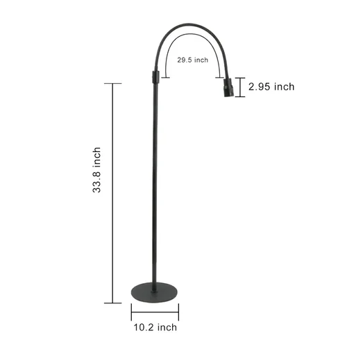 Vista 4 de Luz UV para extensión de pestañas, lámpara de pestañas ajustable, pedal de pie LED, luz de curado de gel UV