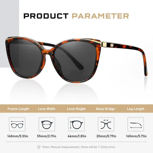 Vista 63 de Gafas de sol de moda ojo de gato para las mujeres moda Cateye UV400 protección gafas CL22017