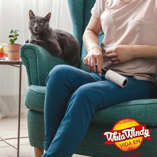 Vista 5 de WulaWindy Rodillo de Pelusa para Pelo de Mascotas, Rodillos de Pelusa Extra Adhesivos Removedor de Pelo de Mascotas para la Ropa, Paquete de Valor