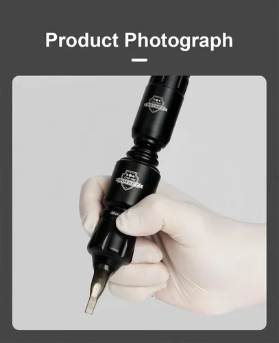 Vista 7 de Mini Rocket Tattoo Machine Set Japón Motor inalámbrico Batería Tatuaje Rotary Machine Power RCA Interface Mini lápiz de tatuaje inalámbrico, juego
