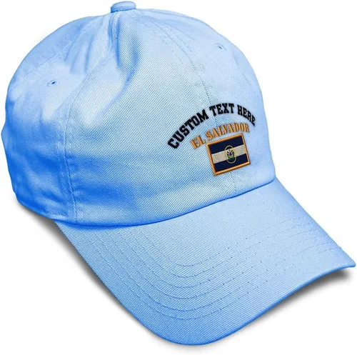 Vista 34 de Speedy Pros Sombrero de béisbol suave bordado papá sombrero El Salvador bandera bordado hombres y señoras gorra de béisbol algodón