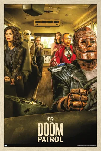 Vista 7 de Trends International DC Comics TV Doom Patrol - Póster de pared de una hoja de autobús, 22.4 pulgadas de largo x 14.7 pulgadas, versión enmarcada