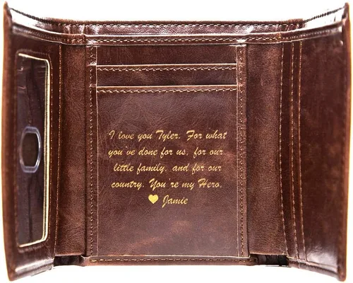 Vista 6 de Swanky Badger NUEVA cartera personalizada: billetera triple, ranuras para identificación y tarjetas Negro diamond