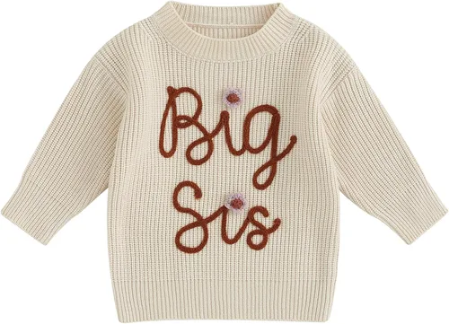 Vista 84 de VISGOGO Suéter a juego para hermanitas grandes y pequeñas, ropa de una sola pieza