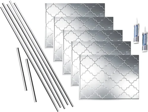 Vista 6 de FASÄDE Mónaco - Kit decorativo de vinilo para salpicaduras de 15 pies cuadrados en cachemira