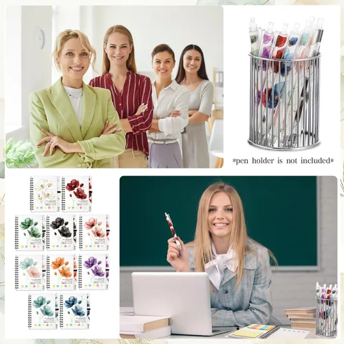 Vista 6 de Chuangdi 20 juegos de regalos de agradecimiento para profesores, cuaderno inspirador en espiral con bloc de notas adhesivo, regalos