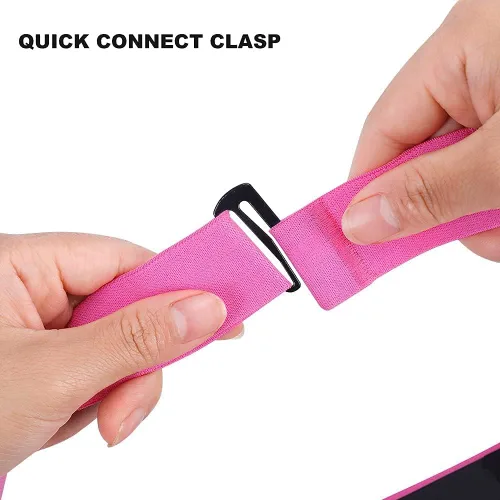 Vista 6 de Paquete de 2 correas de pecho de repuesto para monitor de frecuencia cardíaca mediana (azul y rosa), correa de pecho ajustable suave para Polar H7