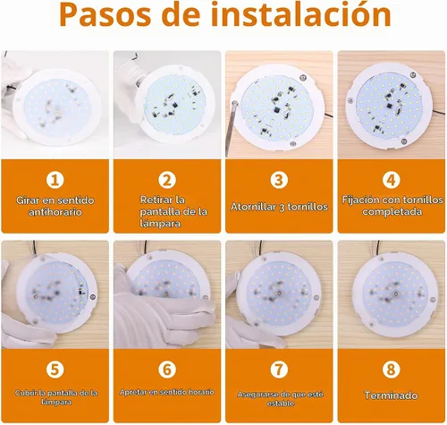 Vista 3 de RVZONE Luces Interiores para RV, Luz LED de Techo Tipo Disco de 5 Pulgadas para RV Regulable de 12 Voltios, Luces LED de 12V Tipo Disco para RV