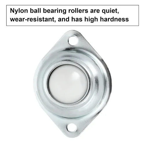 Vista 4 de Rodillos de rodamientos de bolas de 1 pulgada, transferencia de bolas silenciadas de nailon, rueda universal de 360°, rodamientos de transferencia