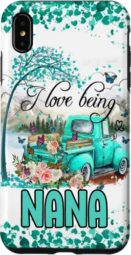 Vista 11 de I Love Being Nana Flower Butterflies Truck PC Case for iPhone 17