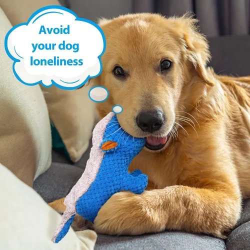 Vista 6 de IOKHEIRA Juguetes de peluche para perros para masticadores agresivos, juguetes chirriantes indestructibles para perros con papel arrugado, juguetes