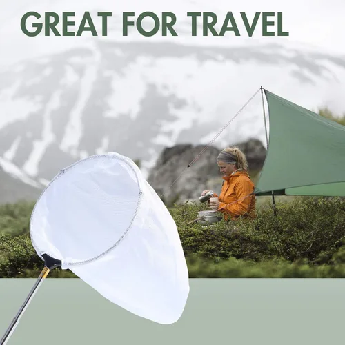 Vista 6 de Red telescópica de mariposa, pesca extensible de acero inoxidable, 15 a 70 pulgadas, redes de juguete para insectos para niños y familia (plateado)