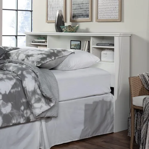 Vista 2 de Sauder River Ranch - Cabecera de cama matrimonial Queen, acabado blanco glaciar Blanco (Glacier White)