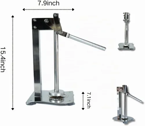 Vista 5 de Exprimidor manual de limón y frutas de acero inoxidable resistente, prensador de cítricos rápido y eficiente para uso en cocina