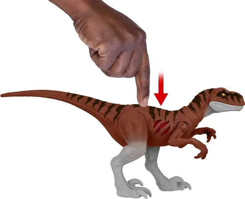Vista 4 de Jurassic World Dominion Extreme Damage Atrociraptor Dinosaurio Figura de acción Negro