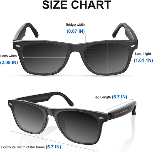 Vista 8 de Gafas inteligentes para hombres y mujeres con GPT de chat, gafas de traducción Bluetooth con 164 idiomas, audio de oído abierto con micrófono