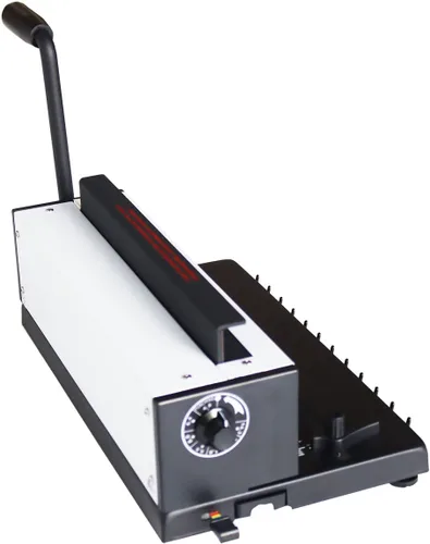 Vista 5 de INTBUYING Toda la máquina de encuadernación de bobina de alambre con base de metal de acero 34Holes 3: 1 Máquina de perforación y encuadernación