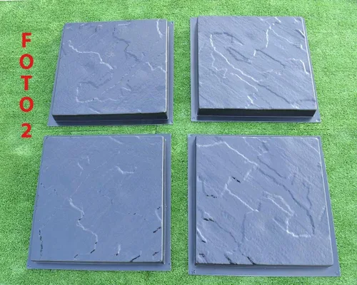 Vista 2 de SvitMolds Vendido Set 4 unids Moldes de plástico Fundición de hormigón pavimentación Jardín Camino Pavimento Piedra Patio # S28