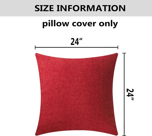 Vista 5 de Home Brilliant - Fundas de almohada de lino (1 unidad)