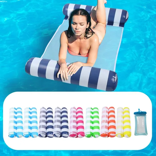 Vista 9 de 3/5/8 Pack Pool Hammock Upgrated Water Pool Floats, 4-in-1 XL (Hammock, Saddle, Lounge Chair, Drifter) Multi-Purpose Water Pool Float, Non-Stick PVC
