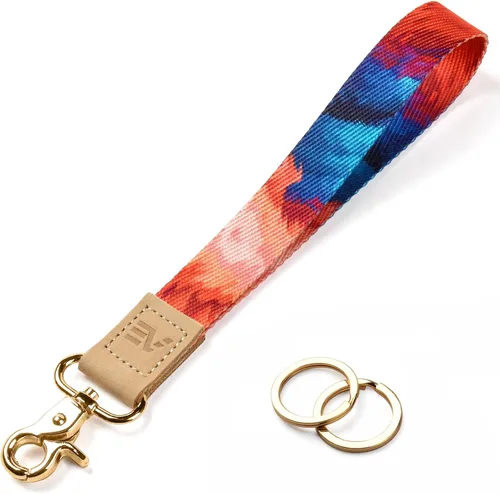 Vista 24 de EcoVision - Llaveros lindos con correa para llaves, llavero de muñeca para mujer, correa de insignia con 2 argollas para llaves