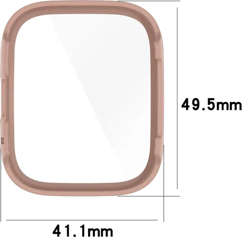Vista 2 de Funda protectora compatible con Redmi Watch 3 Active/Redmi Watch 3 Lite, carcasa rígida de policarbonato templado de vidrio ultrafino, cubierta