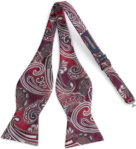 Vista 215 de HISDERN Pajaritas para hombre, corbatín de cachemira para hombre, corbata de lazo y bolsillo cuadrado, juego formal de esmoquin para boda