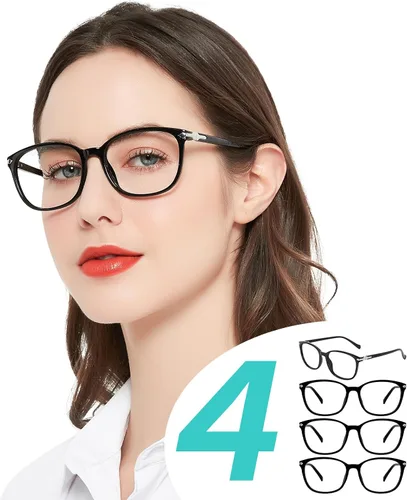 Vista 10 de 4 Packs Reading Glasses for Women Blue Light Blocking Computer Readers 1.0 1.25 1.5 1.75 2.0 to 4.0
