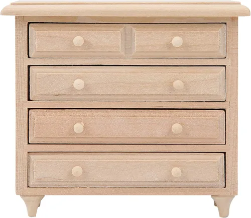 Vista 9 de Casa de muñecas de madera a escala 1:12, cama de bebé, casa de muñecas en miniatura, mini accesorios de muebles con colchón cama cuadrada, regalo