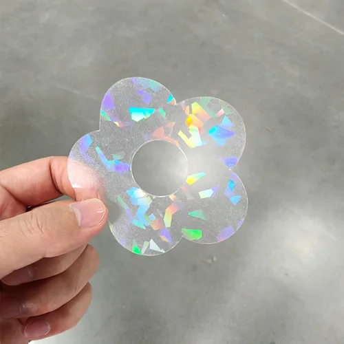 Vista 8 de Calcomanías holográficas para ventana para ataques de pájaros, recordatorio de vidrio, calcomanías autoadhesivas anticolisión, evita que los pájaros