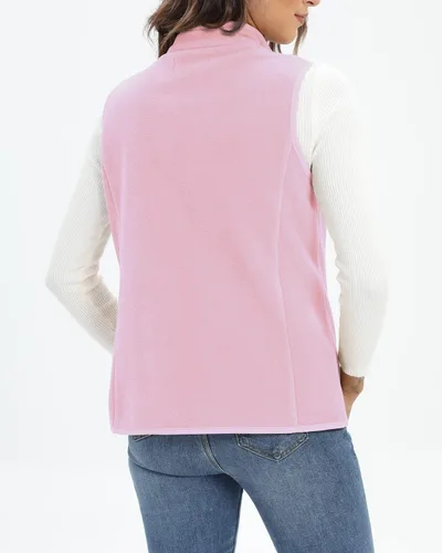 Vista 7 de Xeoxarel Chaleco de forro polar para mujer con 6 bolsillos (XS-2XL)