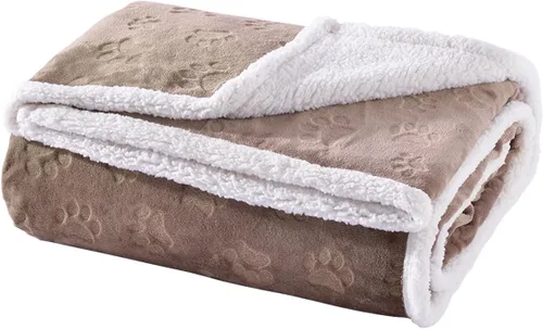 Vista 28 de Manta impermeable calmante para gatos de interior, manta suave y silenciosa de felpa para mascotas, manta gruesa de piel sintética de 500 GSM